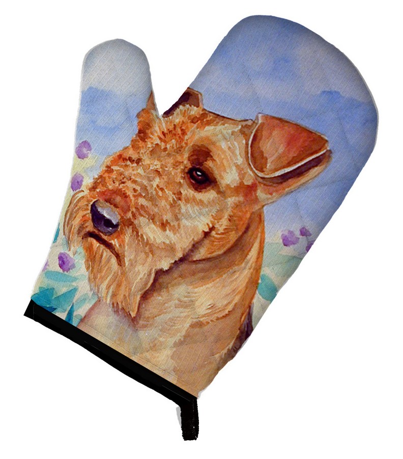 7007ovmt Airedale Terrier In Flowers Oven Mitt