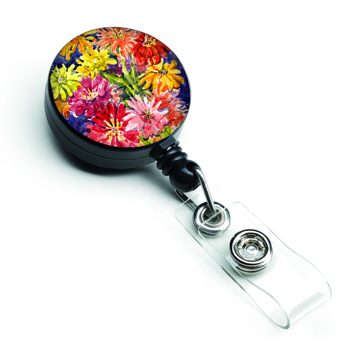 Carolines Treasures 6069BR Flower Gerber Daisies Retractable Badge Reel Carolines Treasures 6069BR Flower Gerber Daisies Retractable Badge Reel