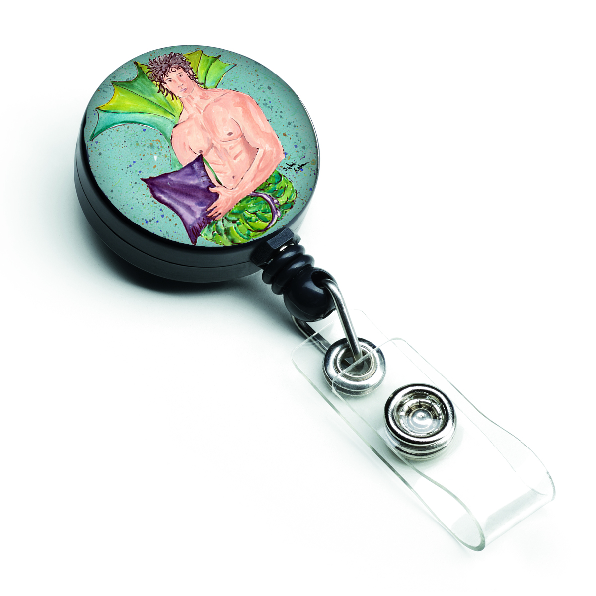Carolines Treasures 8345BR Merman Retractable Badge Reel Carolines Treasures 8345BR Merman Retractable Badge Reel