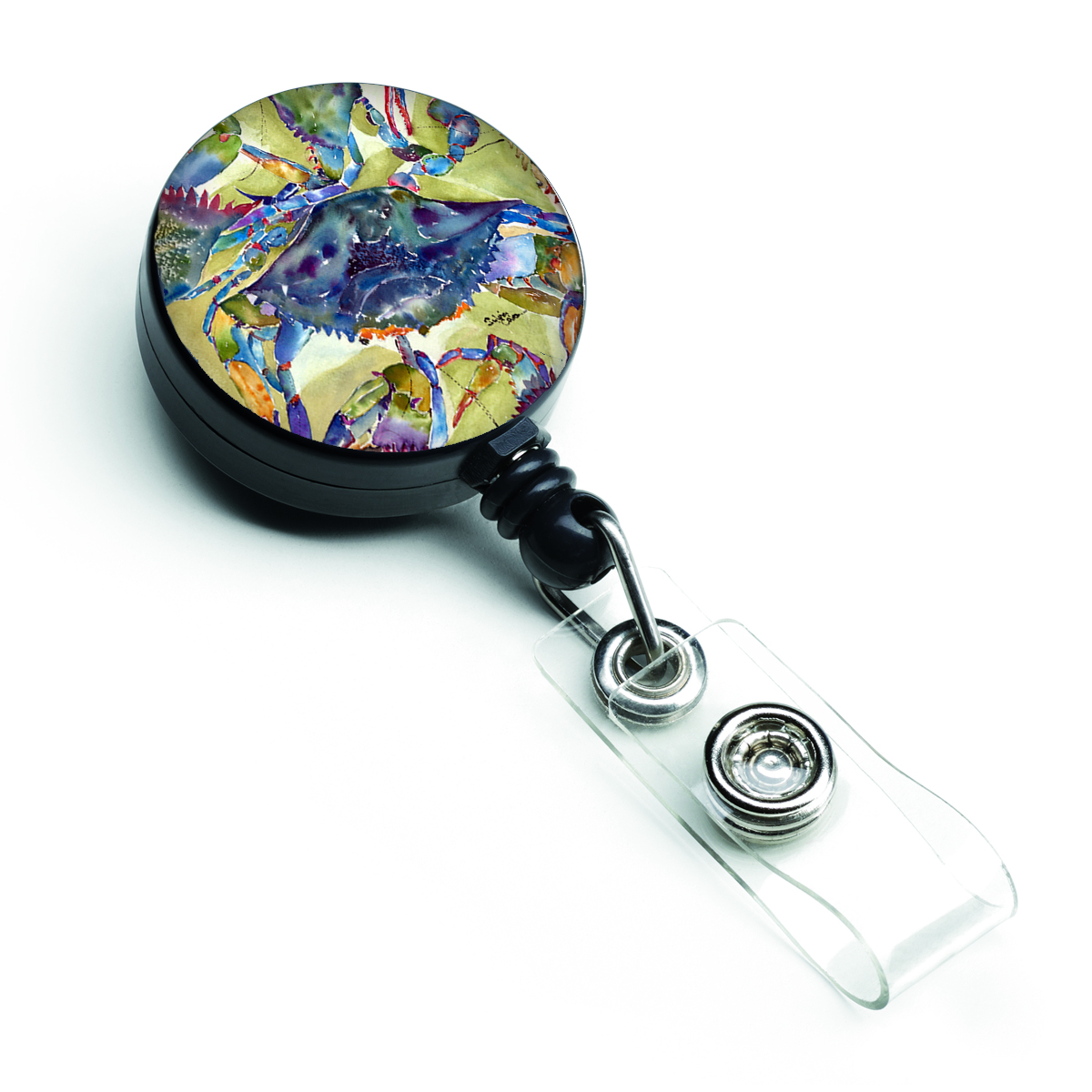 Carolines Treasures 8512BR Crab All Over Retractable Badge Reel Carolines Treasures 8512BR Crab All Over Retractable Badge Reel