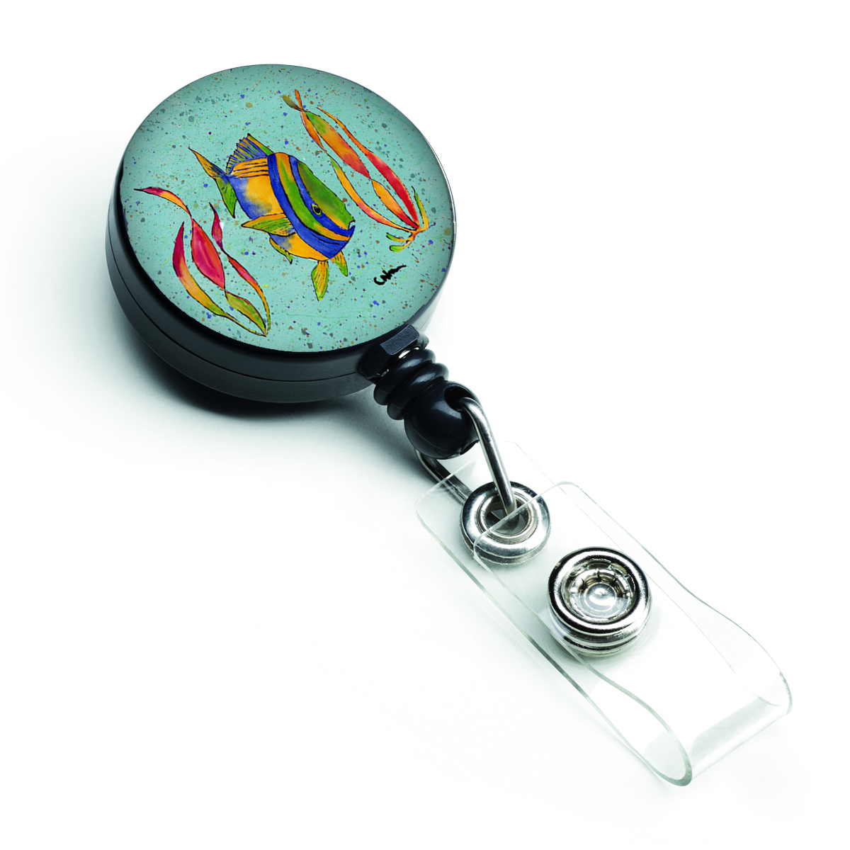 Carolines Treasures 8530BR Tropical Fish Retractable Badge Reel Carolines Treasures 8530BR Tropical Fish Retractable Badge Reel