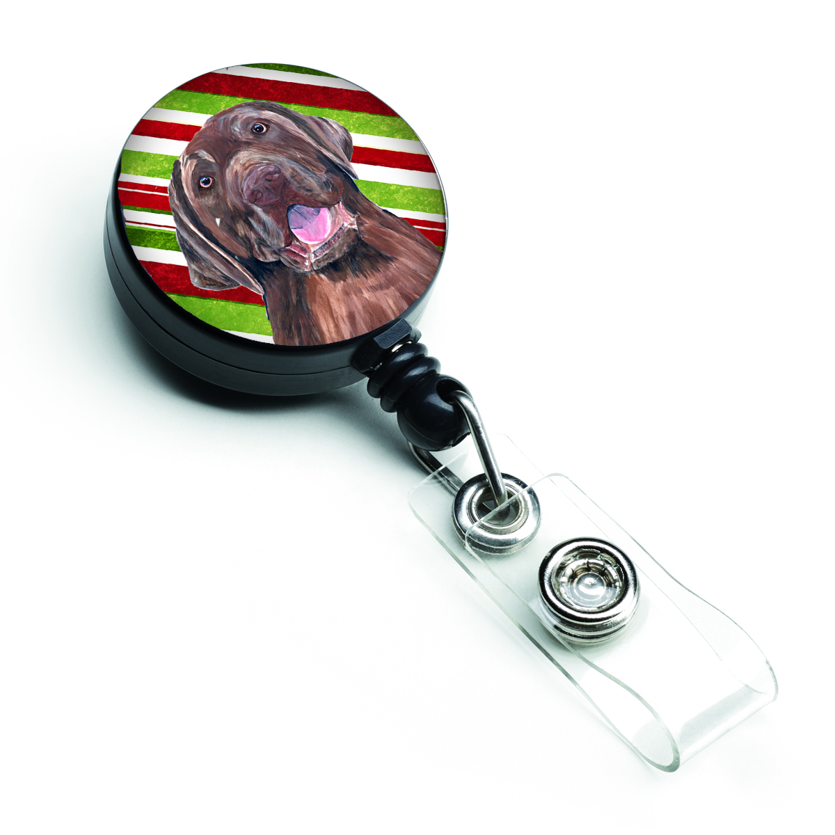 UPC 785578452863 product image for Labrador Candy Cane Holiday Christmas Retractable Badge Reel | upcitemdb.com