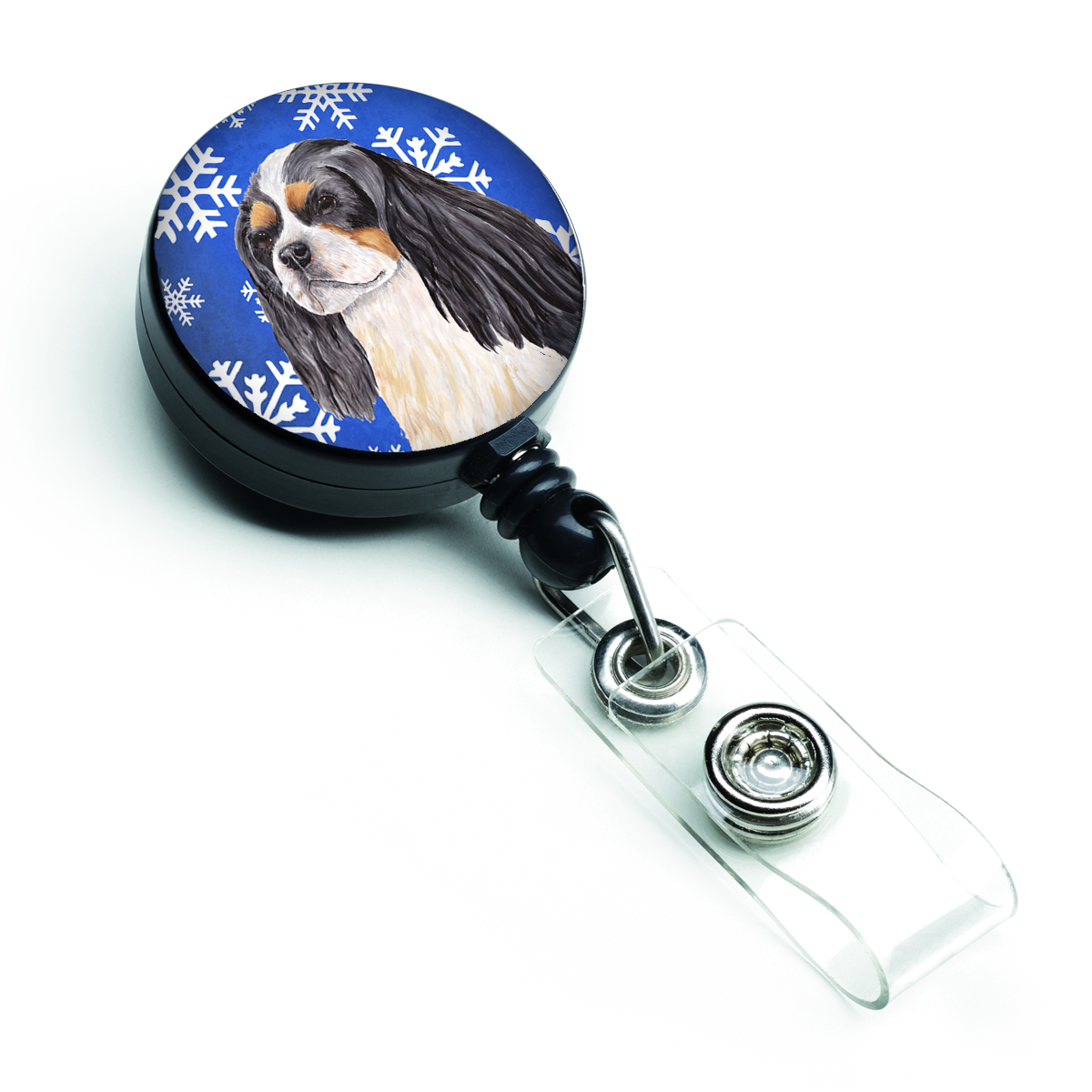 Carolines Treasures SC9391BR Cavalier Spaniel Winter Snowflakes Holiday Retractable Badge Reel Carolines Treasures SC9391BR Cavalier Spaniel Winter Snowflakes Holiday Retractable Badge Reel