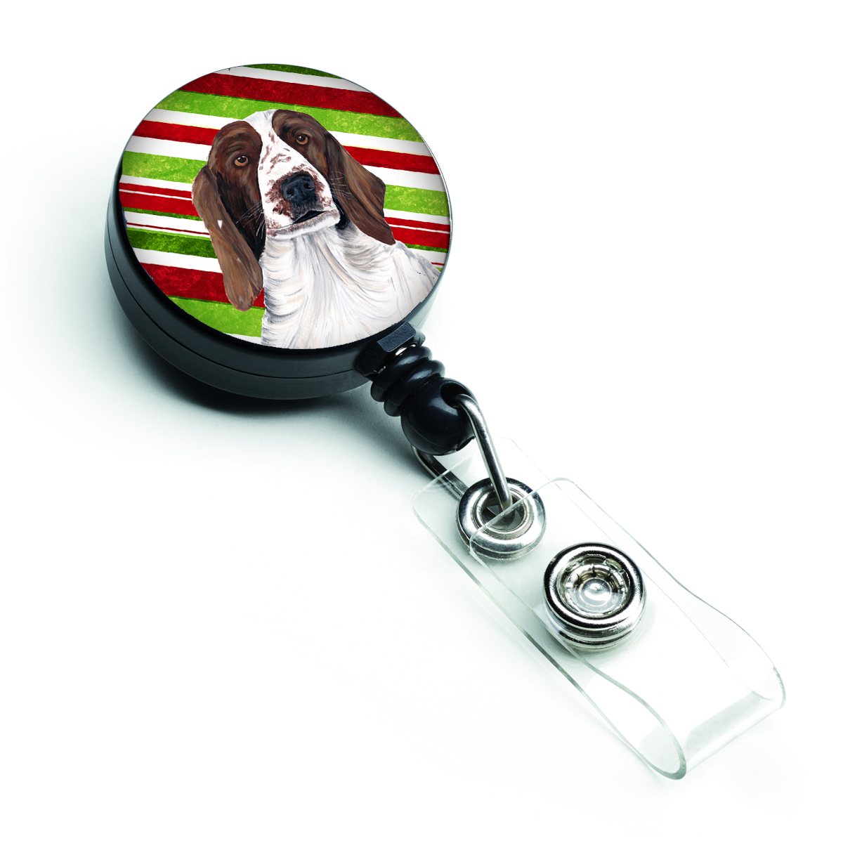 Carolines Treasures SC9340BR Welsh Springer Spaniel Candy Cane Holiday Christmas Retractable Badge Reel Carolines Treasures SC9340BR Welsh Springer Spaniel Candy Cane Holiday Christmas Retractable Badge Reel