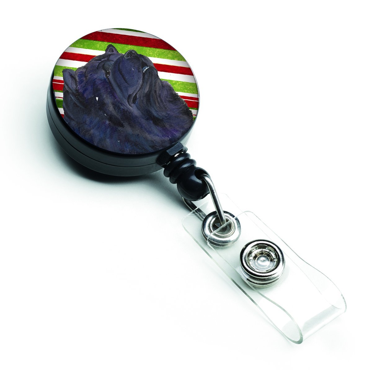 Carolines Treasures SS4570BR Chow Chow Candy Cane Holiday Christmas Retractable Badge Reel Carolines Treasures SS4570BR Chow Chow Candy Cane Holiday Christmas Retractable Badge Reel