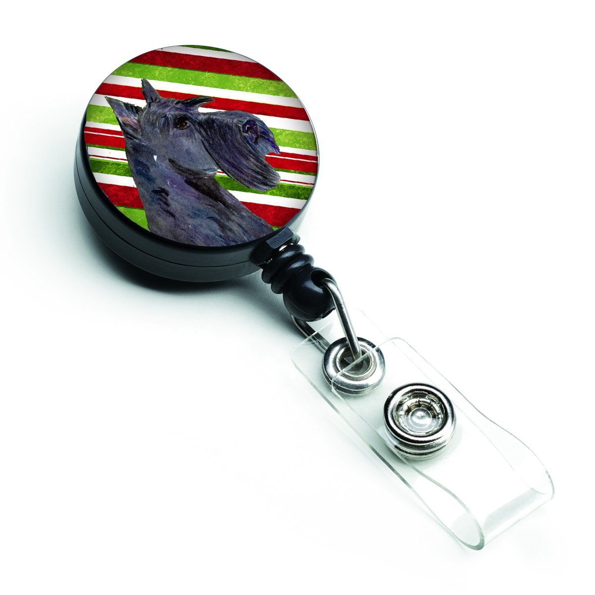 Carolines Treasures SS4598BR Scottish Terrier Candy Cane Holiday Christmas Retractable Badge Reel Carolines Treasures SS4598BR Scottish Terrier Candy Cane Holiday Christmas Retractable Badge Reel