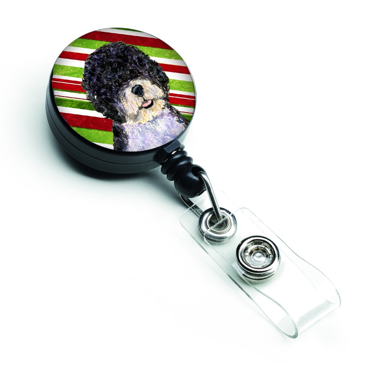 Carolines Treasures SS4559BR Portuguese Water Dog Candy Cane Holiday Christmas Retractable Badge Reel Carolines Treasures SS4559BR Portuguese Water Dog Candy Cane Holiday Christmas Retractable Badge Reel