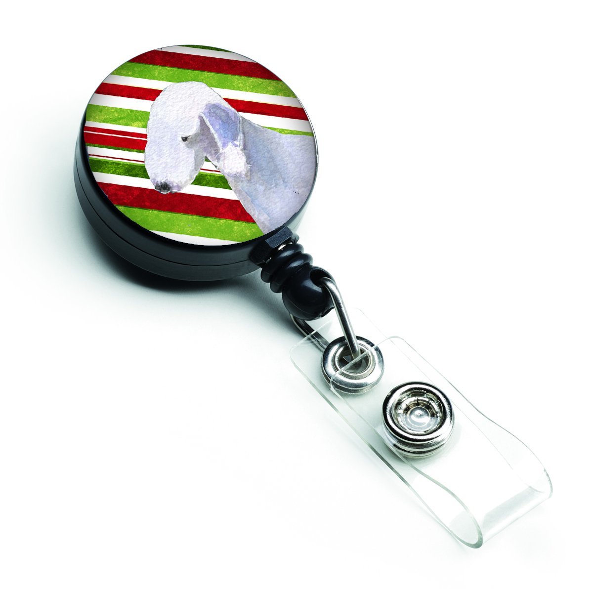 Carolines Treasures SS4552BR Bedlington Terrier Candy Cane Holiday Christmas Retractable Badge Reel Carolines Treasures SS4552BR Bedlington Terrier Candy Cane Holiday Christmas Retractable Badge Reel