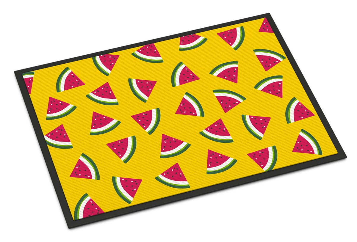 UPC 785578240750 product image for Watermelon on Yellow Indoor or Outdoor Mat - Yellow - 24 x 36 in. | upcitemdb.com