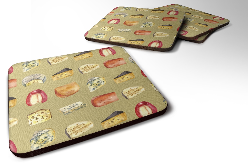 Cheeses Foam Coaster - Set of 4