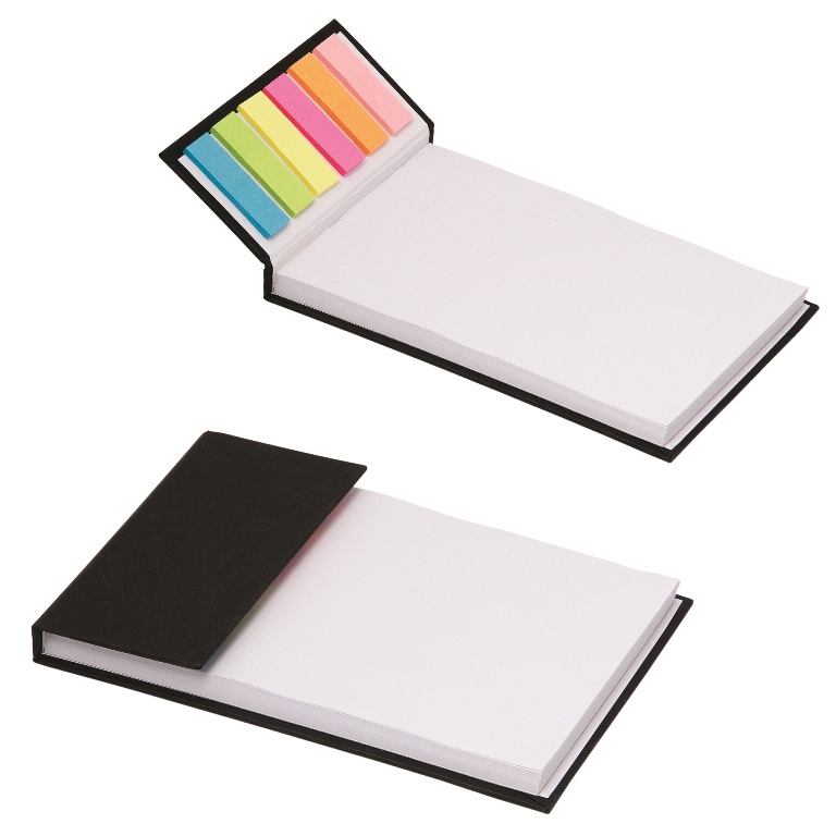 Ca6625 Notes Memopad With 150 Sticky Notes - Black - 12 Pack