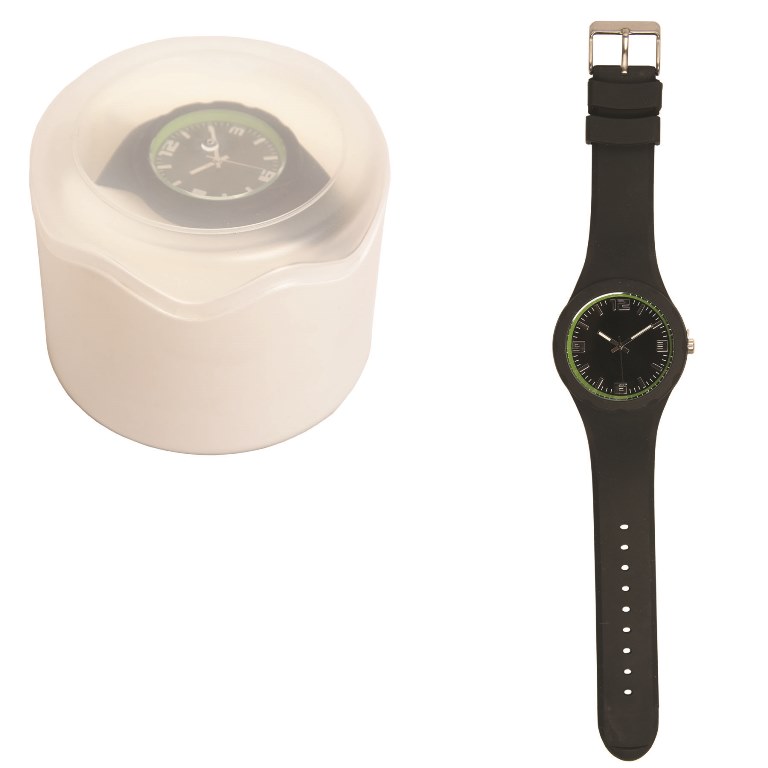 Wristello Promotional Watch - Black / Lime Green - 6 Pack