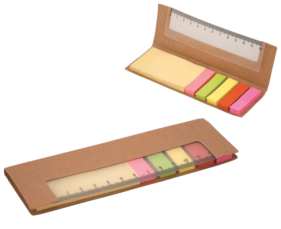 Da8344 300 Sticky Notes With Ruler - Brown - 12 Pack