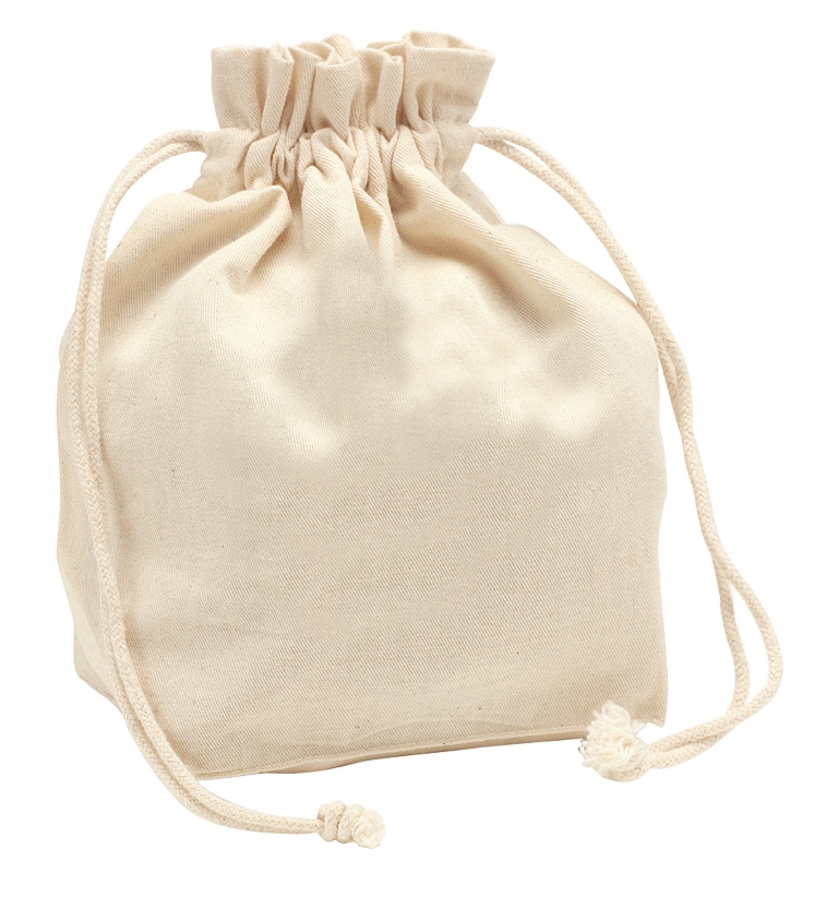 8 Oz Cotton Lunch Bag - Natural - 12 Pack