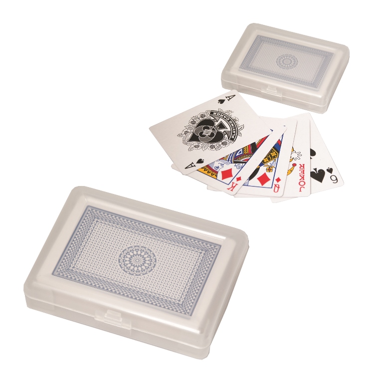 G8965 Aunte Up Playing Cards - Navy Blue Cards In A Translucent Case - 12 Pack