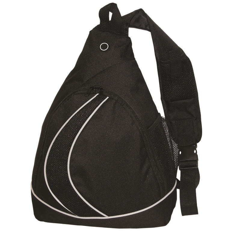 Kn4951 Majestic Sling Backpack - Black / Black Mesh - 12 Pack