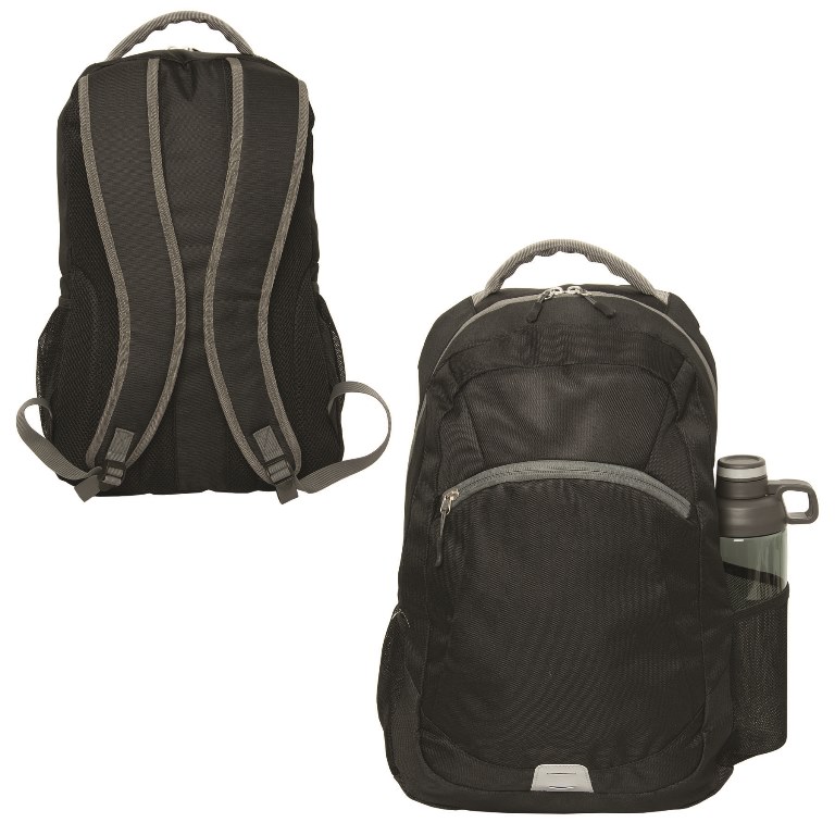 Kn6589 15 In. Fits Up To Laptop Backpack - Black / Grey - 6 Pack