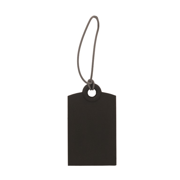 Lt5998 Silicone Luggage Tag - Black - 12 Pack