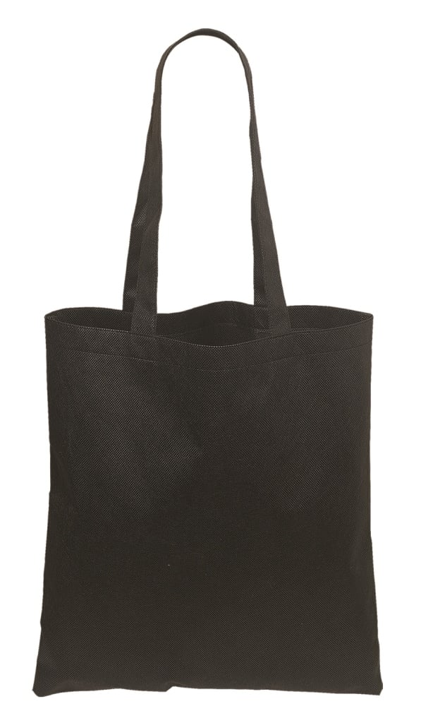 Nw4915 75 G Non Woven Convention Tote - Black - 12 Pack