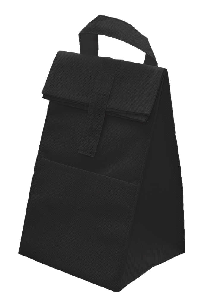 Nw6762 Non Woven Insulated Lunch Bag Black - 12 Pack