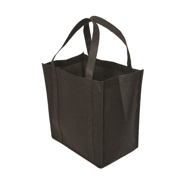 Nw7007 90 G Non Woven Tote - Black - 12 Pack