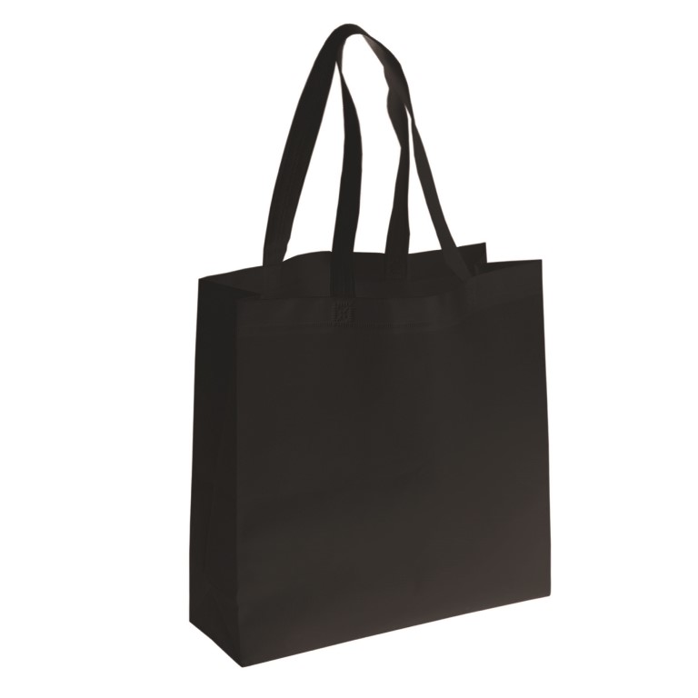 Nw8298 80 G Non Woven Tote - Black - 12 Pack