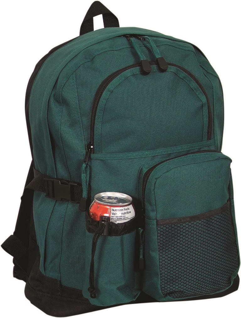 P1921 Backpack - Forest Green With Black Highlights - 12 Pack