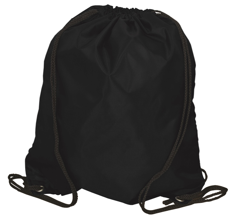 P2485 Twice As Strong Drawstring Backpack - Black - 12 Pack