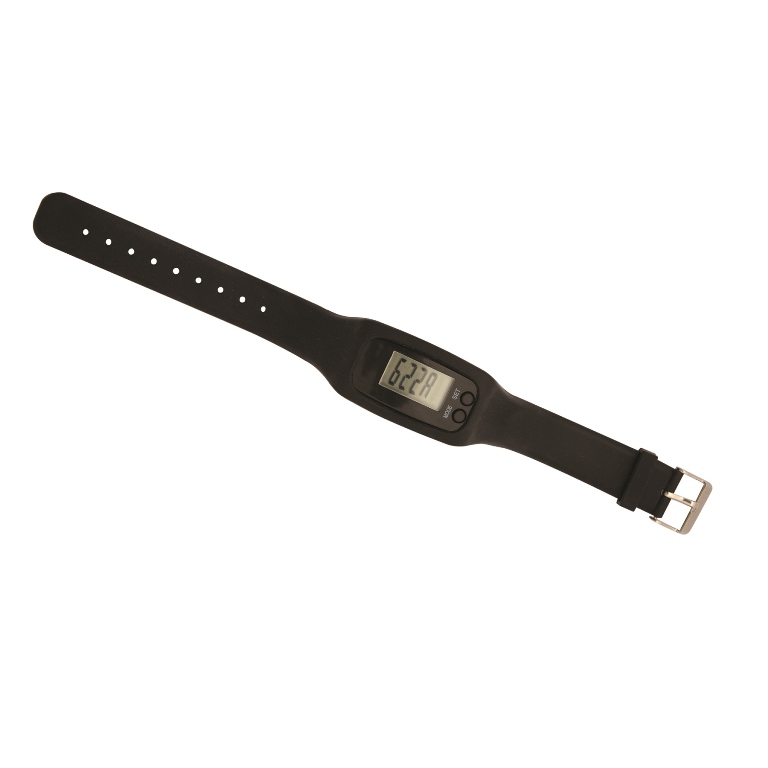 Pd9056 Wrist Saunter Pedometer Watch - Black - 12 Pack