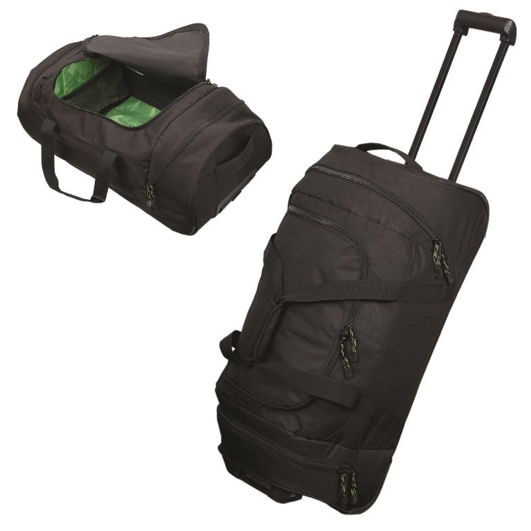 Rb8210 27.5 In. Roller Duffle Black With Lime Green Accents - 6 Pack