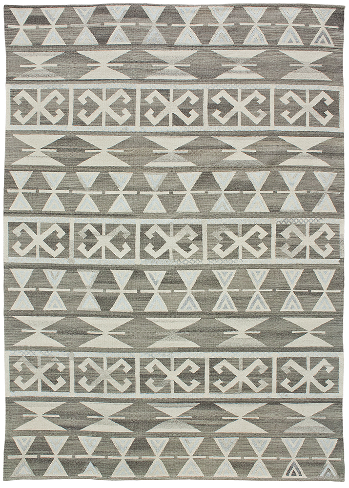 Flatweave Andalusian No. 1 Grey Area Rug, 5 X 8 Ft.