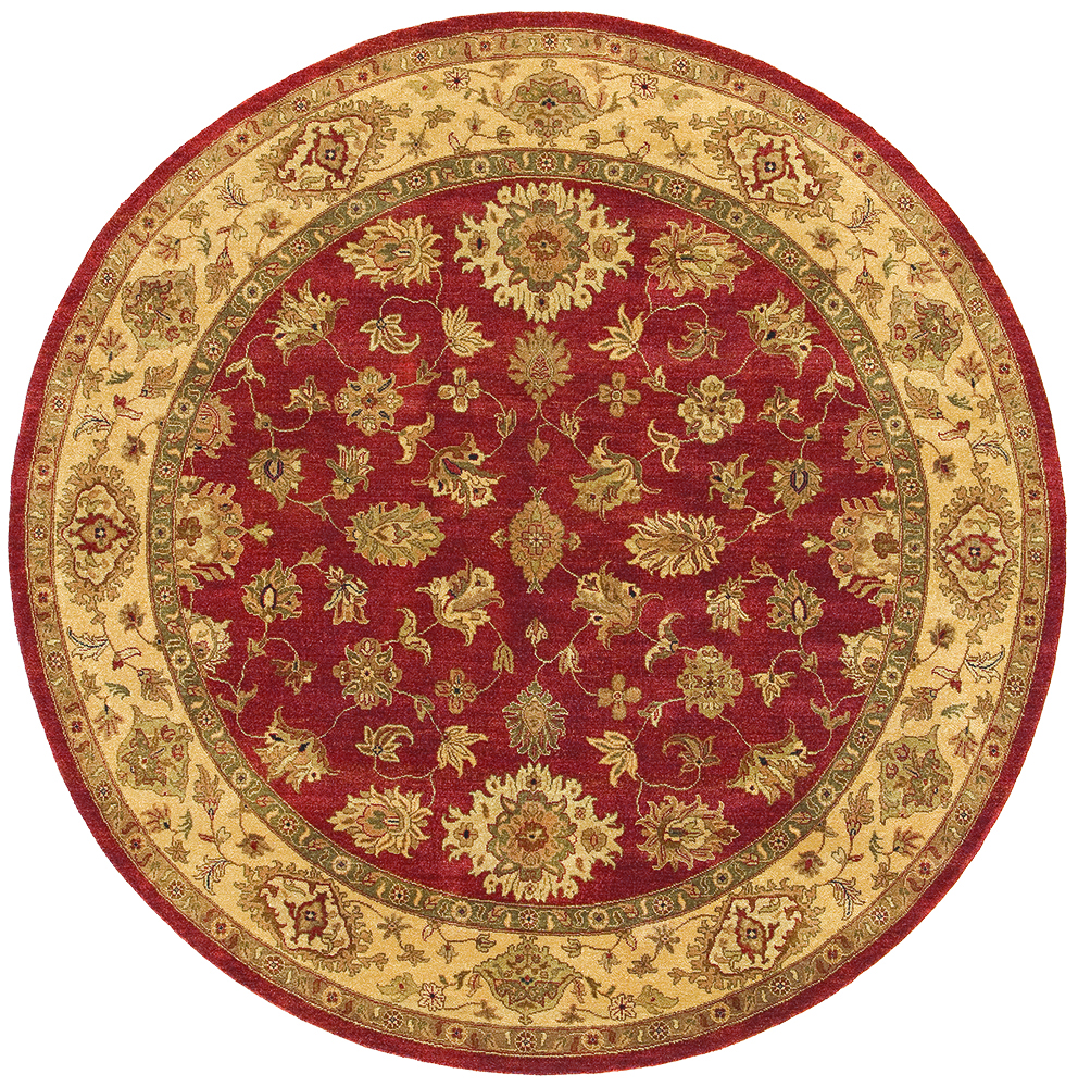 Amritsar Mahal Wood Rose & Gold Round Area Rug, 10 X 10 Ft.