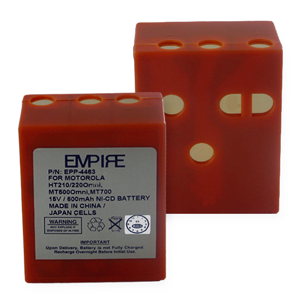 EPP-4463 Motorola NLN4463 Nickel Cadmium Battery 15V .6Ah Batteries EPP-4463 Motorola NLN4463 Nickel Cadmium Battery 15V .6Ah Batteries