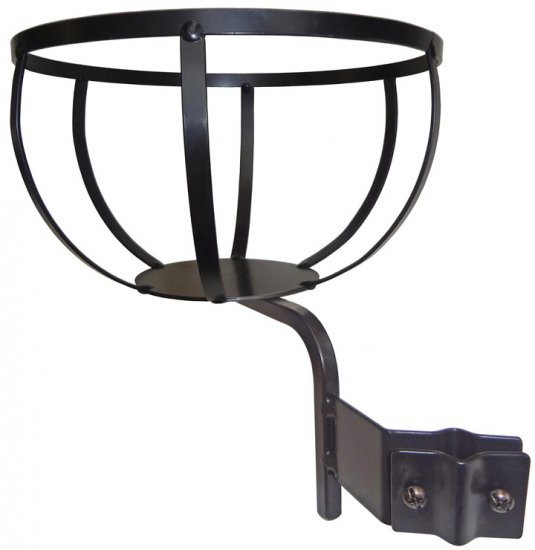 B12 Wi 12 In. Dia. Flower Pot Holder - Iron Baluster Mount Fits 0.44 To 0.75 In. Square Or Round