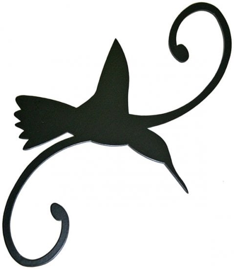 Dh7h 7 In. Decorative S-hook - Hummingbird, Black