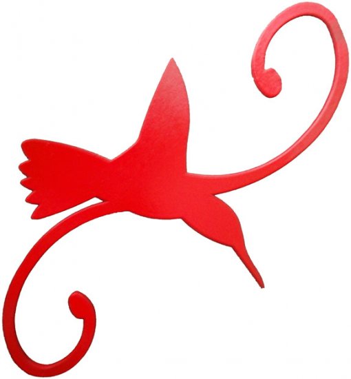 Dh7hr 7 In. Decorative S-hook - Hummingbird, Red