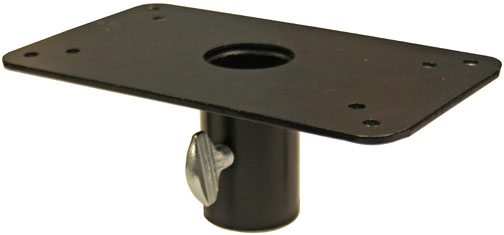 Fptnh Flange Top With Hole - Black Powder Coat Finish