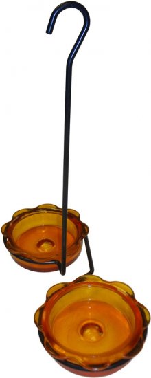 Jcpwhd Double Dish Feeder - Orange