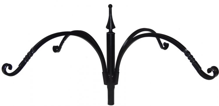 Lmquad 4 Arm Topper - Twisted Wrought Iron (pole Sold Separately)