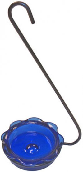 Mwfwh Hanging Glass Cup Feeder - Blue