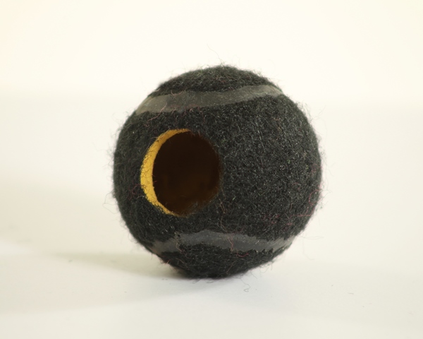 Fgbl-4 4 Count Golf Ball Size Black Precut Tennis Balls With 20 Mm Circular Cut