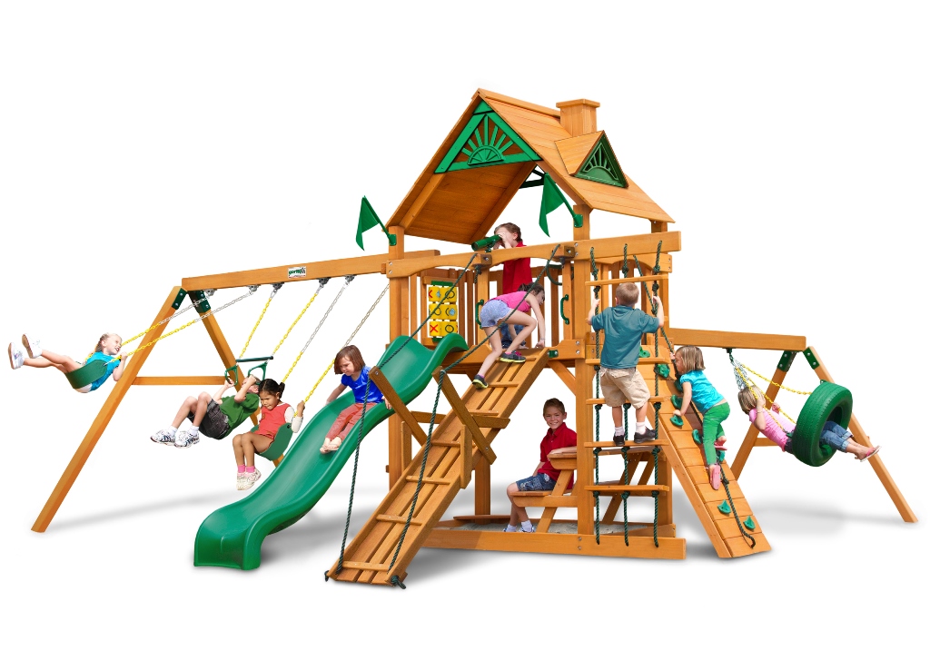 01-0004-ap Frontier Swing Set With Amber Posts