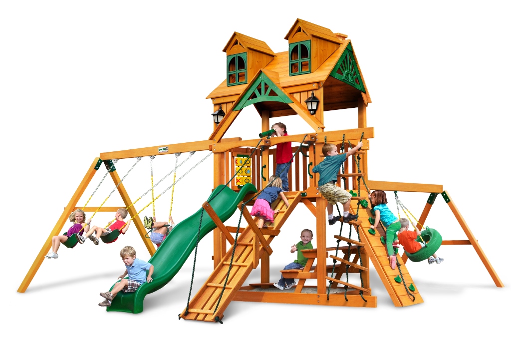01-0075-ap Malibu Frontier Swing Set With Amber Posts