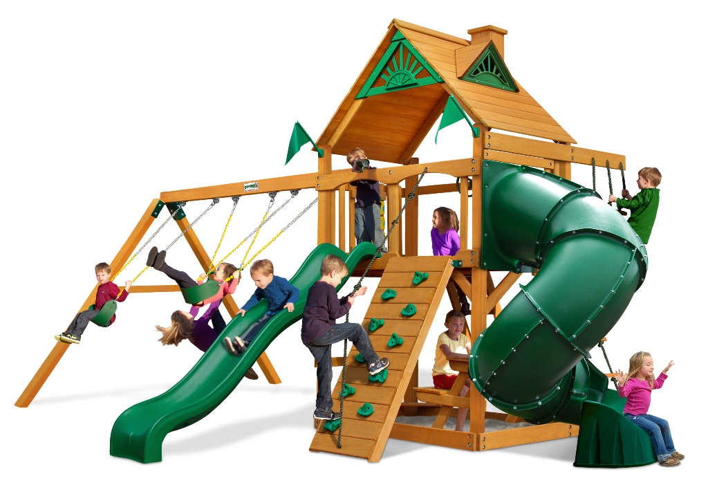 01-0005-ap Mountaineer Swing Set With Amber Posts