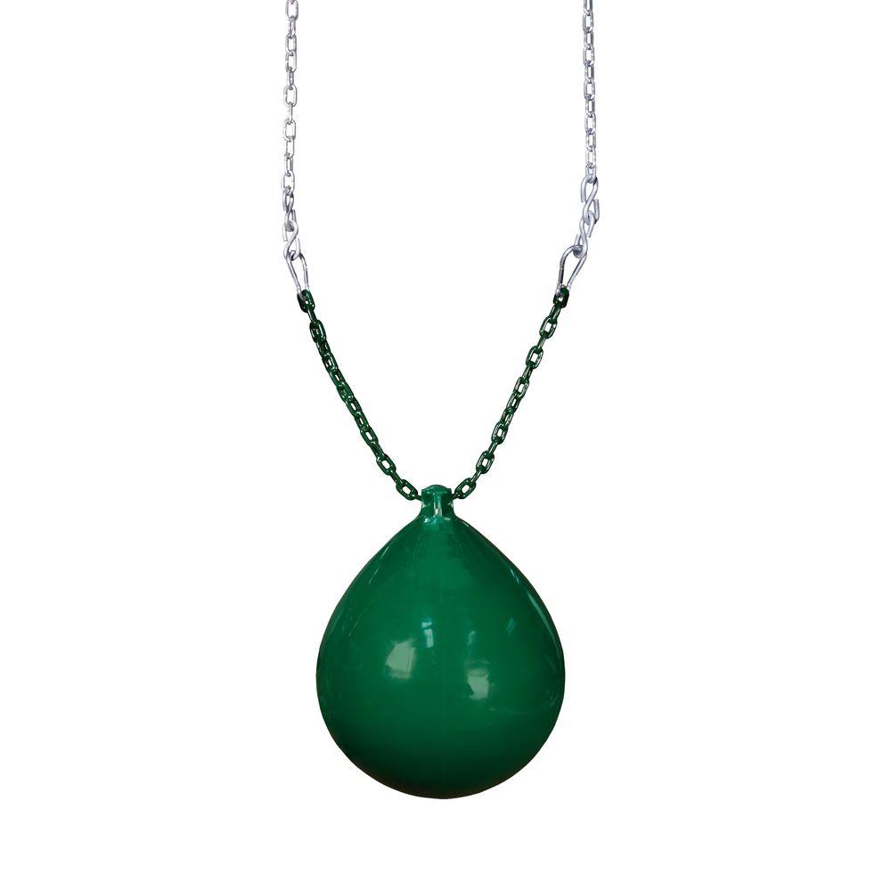 04-0011-g Buoy Ball With Chain & Spring Clips - Green