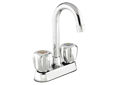 3055w Bar Faucet With 2 Handles, Polished Chrome - Round