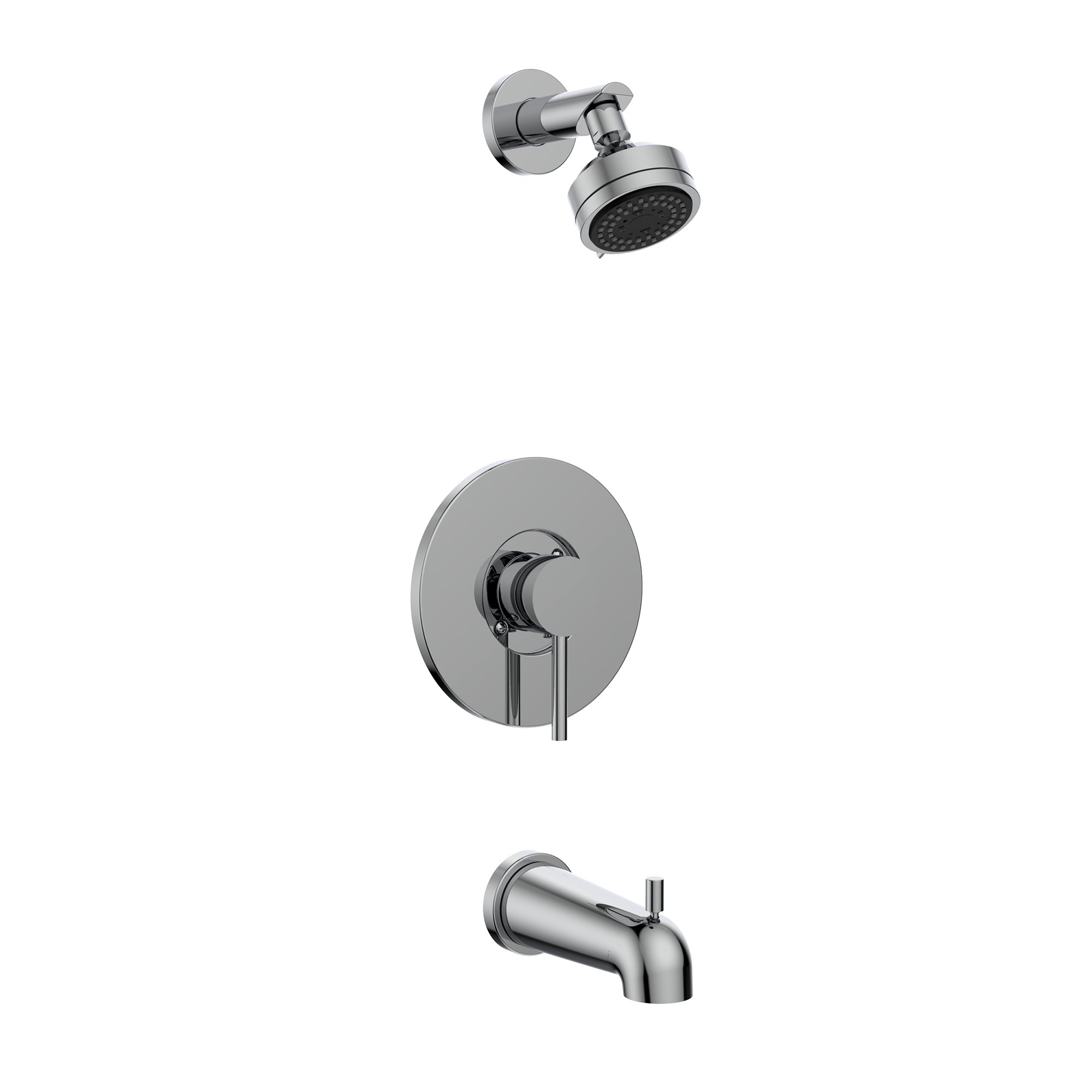 Del90ccp 7.68 X 7.72 X 6.69 In. Bathtub & Shower Faucet With 1 Handle, Polished Chrome