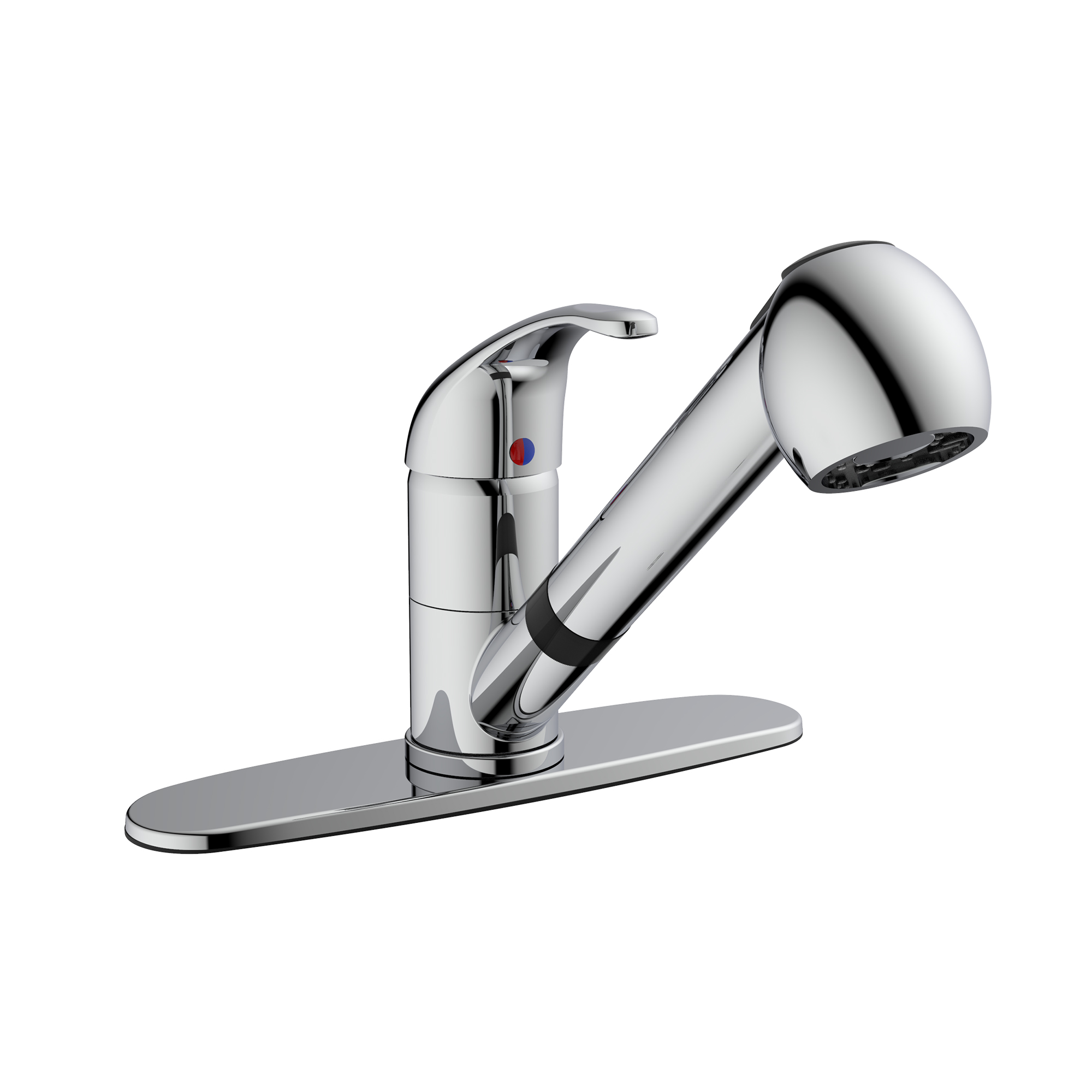 Eby77ccp 11.02 X 12.8 X 2.36 In. Kitchen Sink Faucet With Pull Out Spout & 1 Handle, Polished Chrome