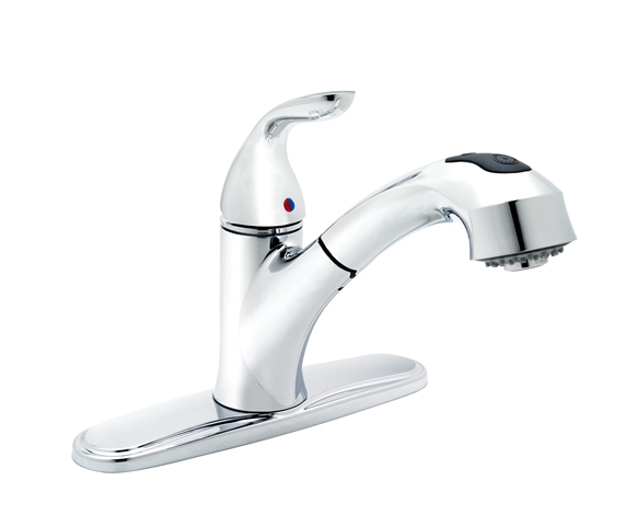 Gem77ccp 3 X 9.5 X 15.5 In. Kitchen Sink Faucet With Pull Out Spout & 1 Handle, Polished Chrome