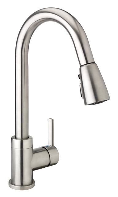 Lof78cbn 2.5 X 11 X 21 In. Kitchen Sink Faucet With Pull Down Spout & 1 Handle, Brushed Nickel